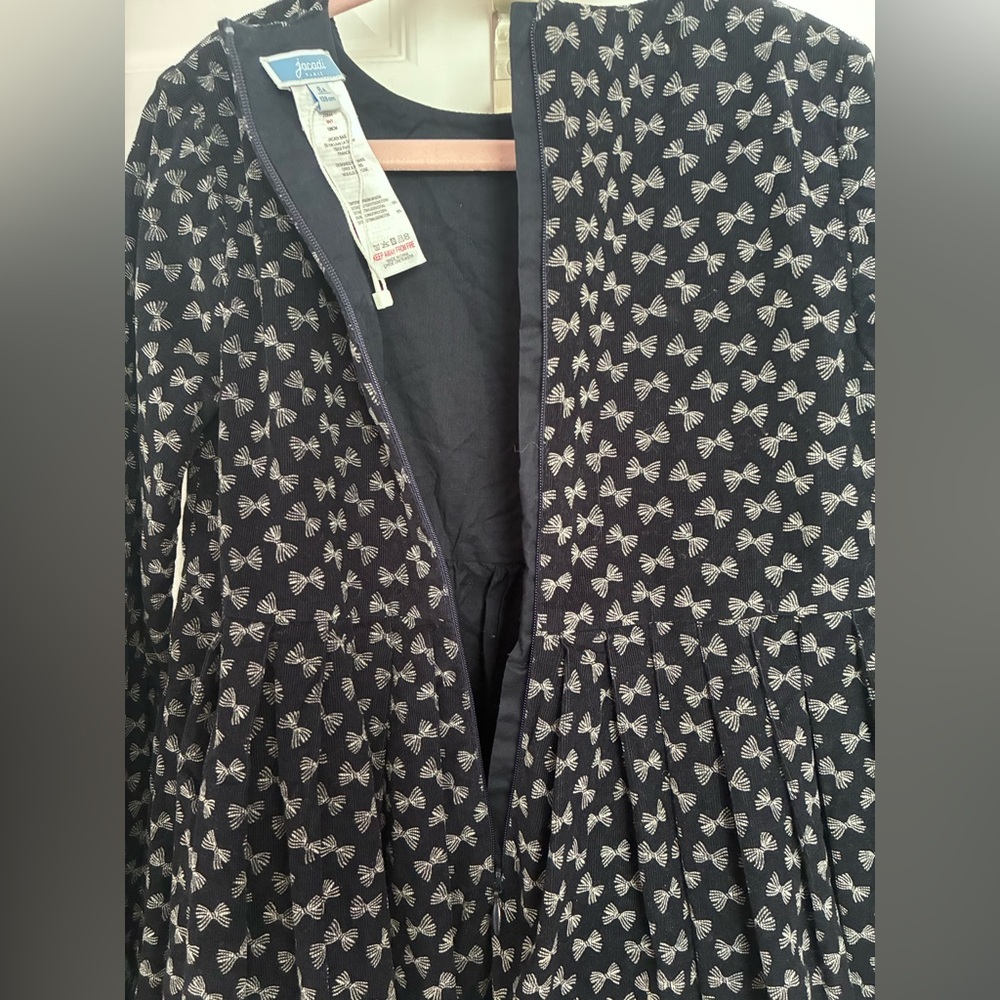 Jacadi Paris 8A Dark Navy Bow Dress - Picture 8 of 11